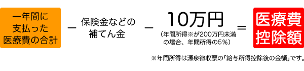 医療費控除額の計算式