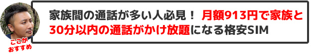 IIJmioのおすすめポイント・家族間の通話が多い人必見！ 月額830円で家族と30分以内の通話がかけ放題になる格安SIM