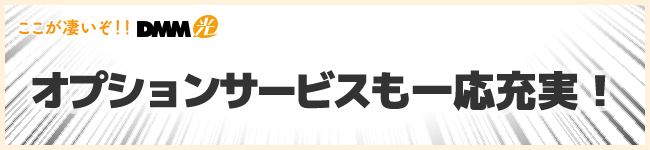 DMM光はオプションサービスも充実してる!