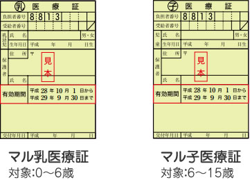 マル乳とマル子の医療証