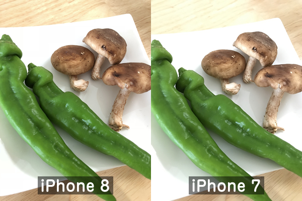 iPhone8とiPhone7の写真比較(野菜)