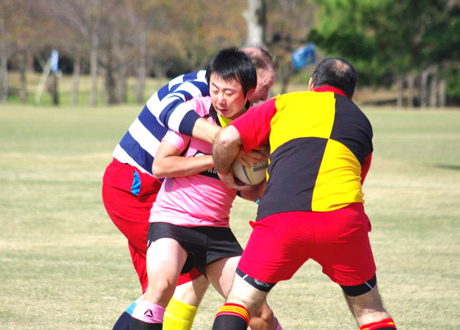 ラグビー絡まれる