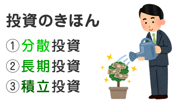 投資の三原則は、分散・長期・積立