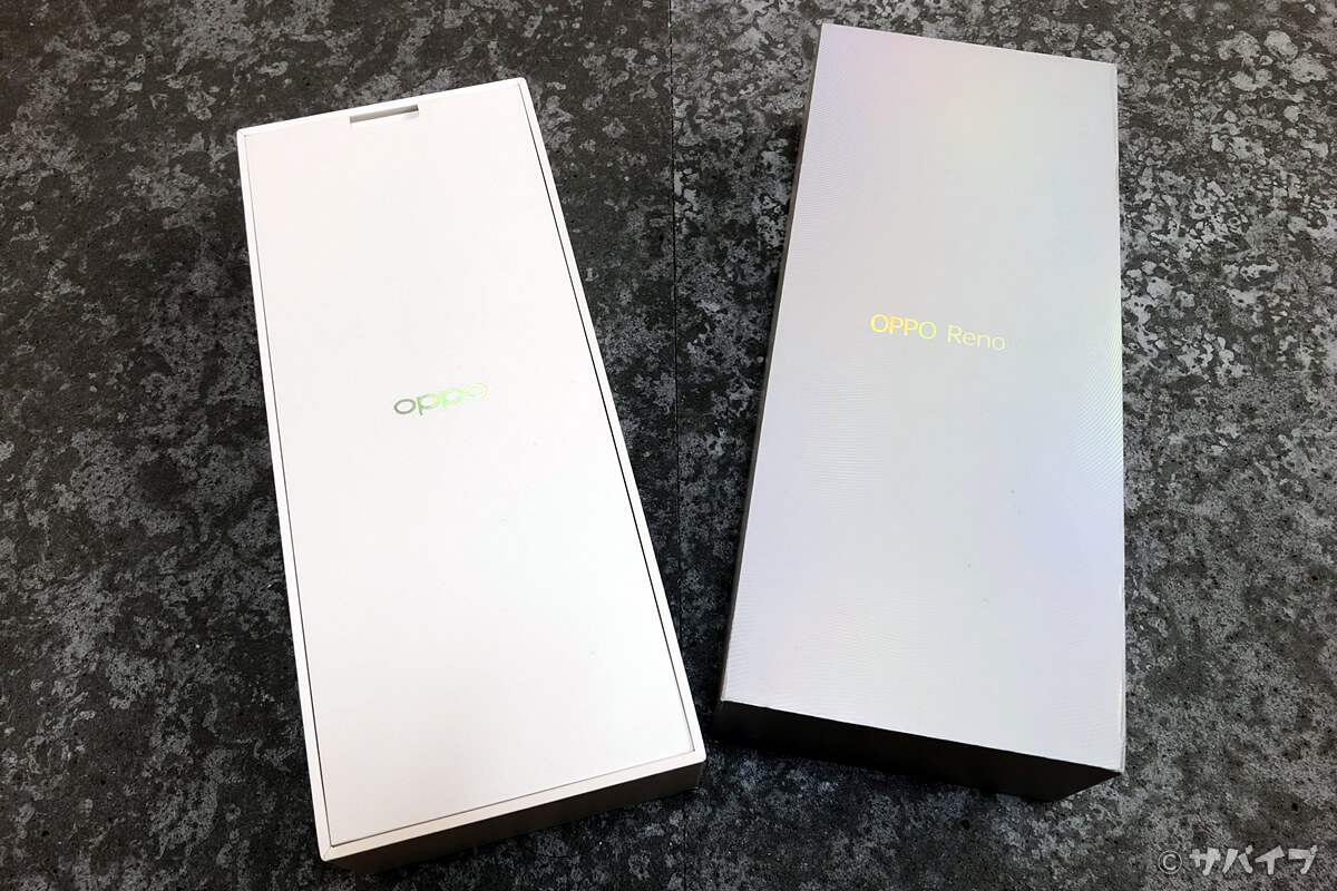 OPPO Reno Aの外箱と内箱