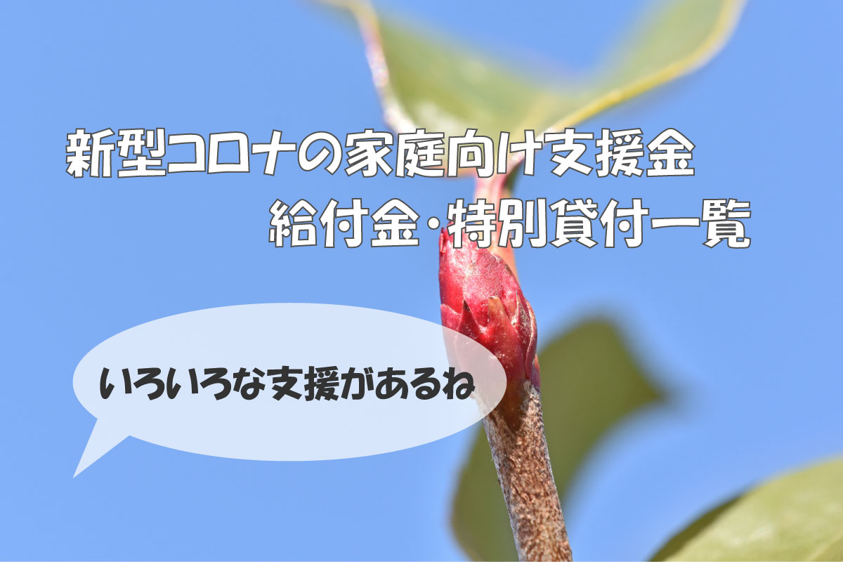 新型コロナの家庭向け支援金・給付金・特別貸付一覧