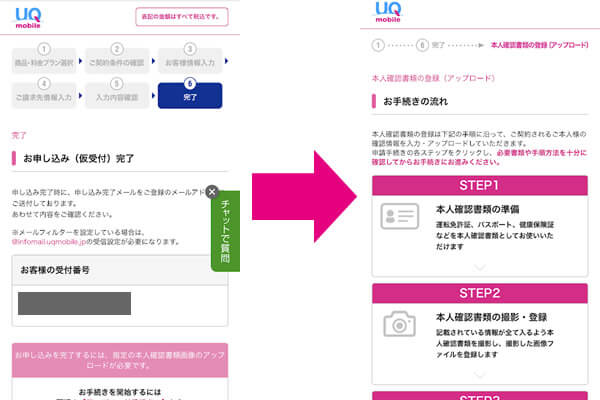 UQモバイルの申し込み方法3