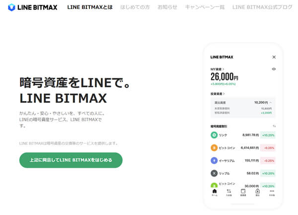 LINE BITMAXのキャプチャ