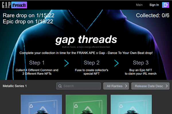 GapNFTの公式サイト