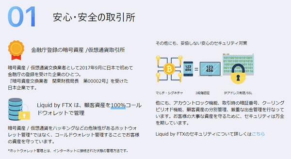 Liquid by FTXは、顧客資産を100%コールドウォレットで管理